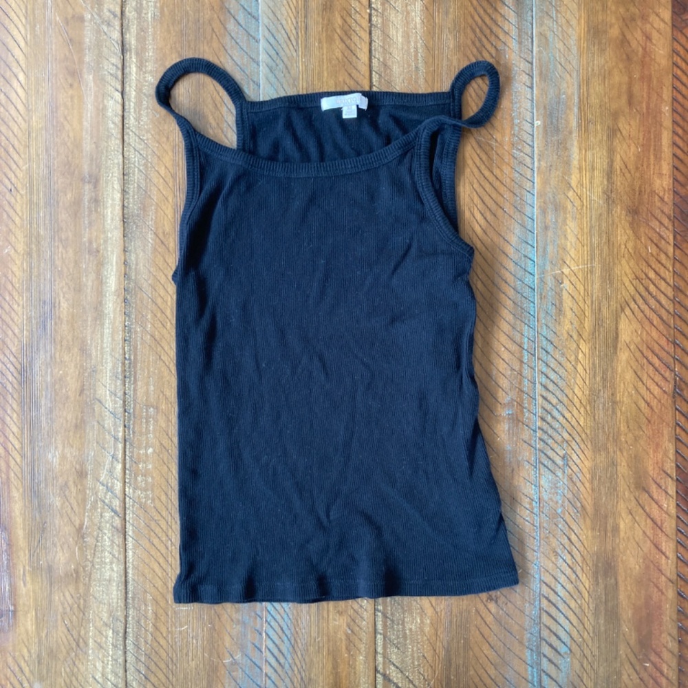 Women’s Brixton Black Ribbed Tank Top Cotton Shirt Medium